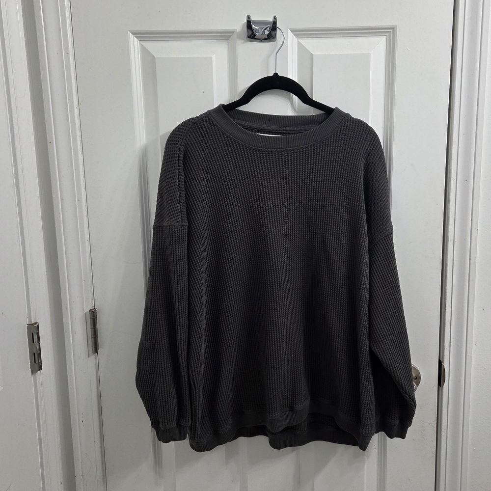 Aerie Dark Gray Crewneck Sweater